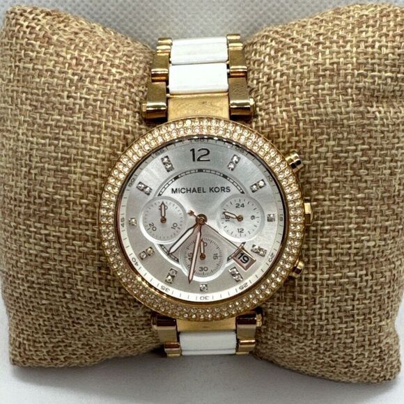 Michael Kors Parker MK5774 Women Two-Tone Analog Dial Quartz Wrist Watch JNA621 - Picture 1 of 11